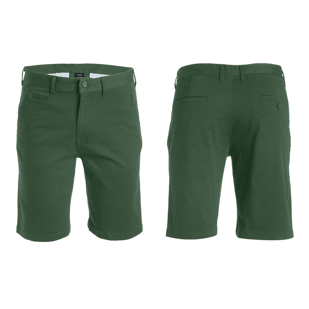 Galaxy by Harvic Men's Flat Front Slim Fit Stretch Chino Shorts